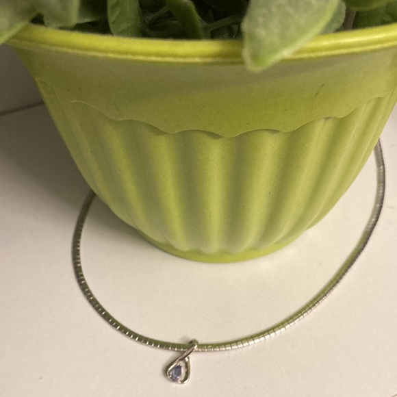 NWOT - Safi Kilima Omega Chain Necklace & Pear Shaped Tanzanite Slide Pendant* - Picture 10 of 12